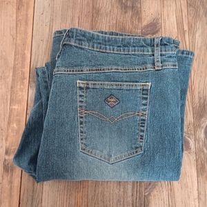 Retro angels flared boot plus size jeans